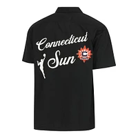 Unisex round21  Black Connecticut Sun Lucky Strike Full-Button Bowling Shirt