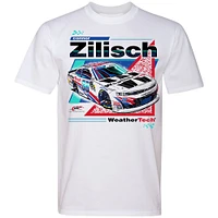 Men's JR Motorsports Official Team Apparel  White Connor Zilisch WeatherTech Car T-Shirt