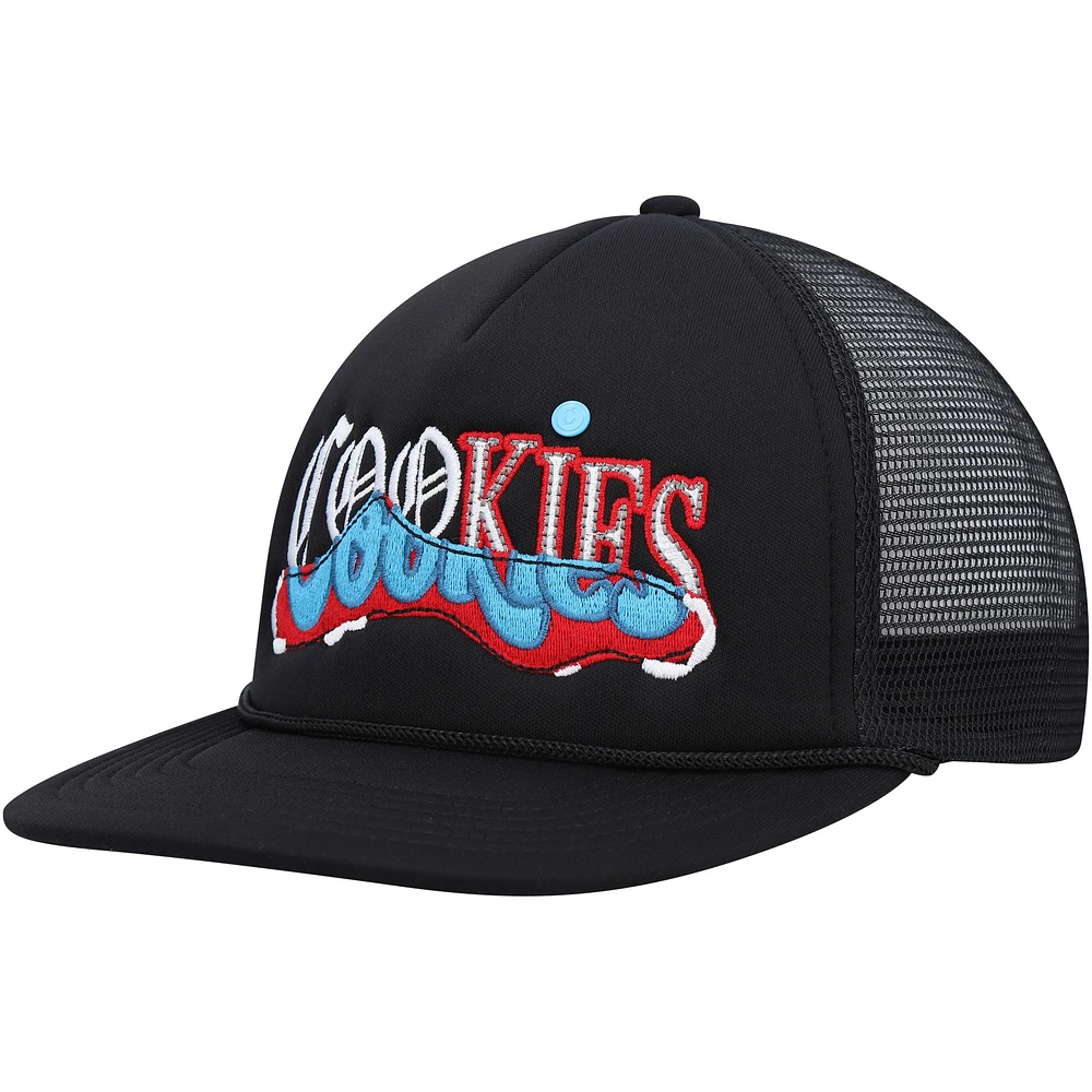 Casquette Snapback Cookies noire Upper Echelon Trucker pour hommes