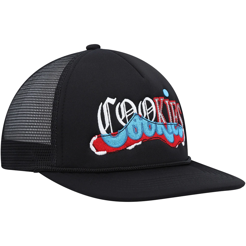 Casquette Snapback Cookies noire Upper Echelon Trucker pour hommes