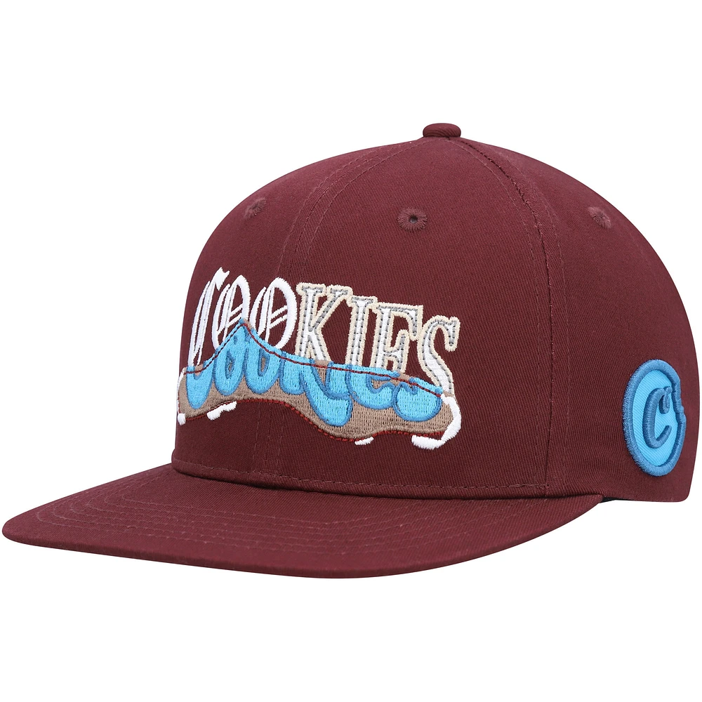 Casquette Snapback Cookies Bordeaux Upper Echelon pour hommes