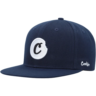 Cookies Clothing - Casquette Snapback C-Bite bleu marine pour hommes