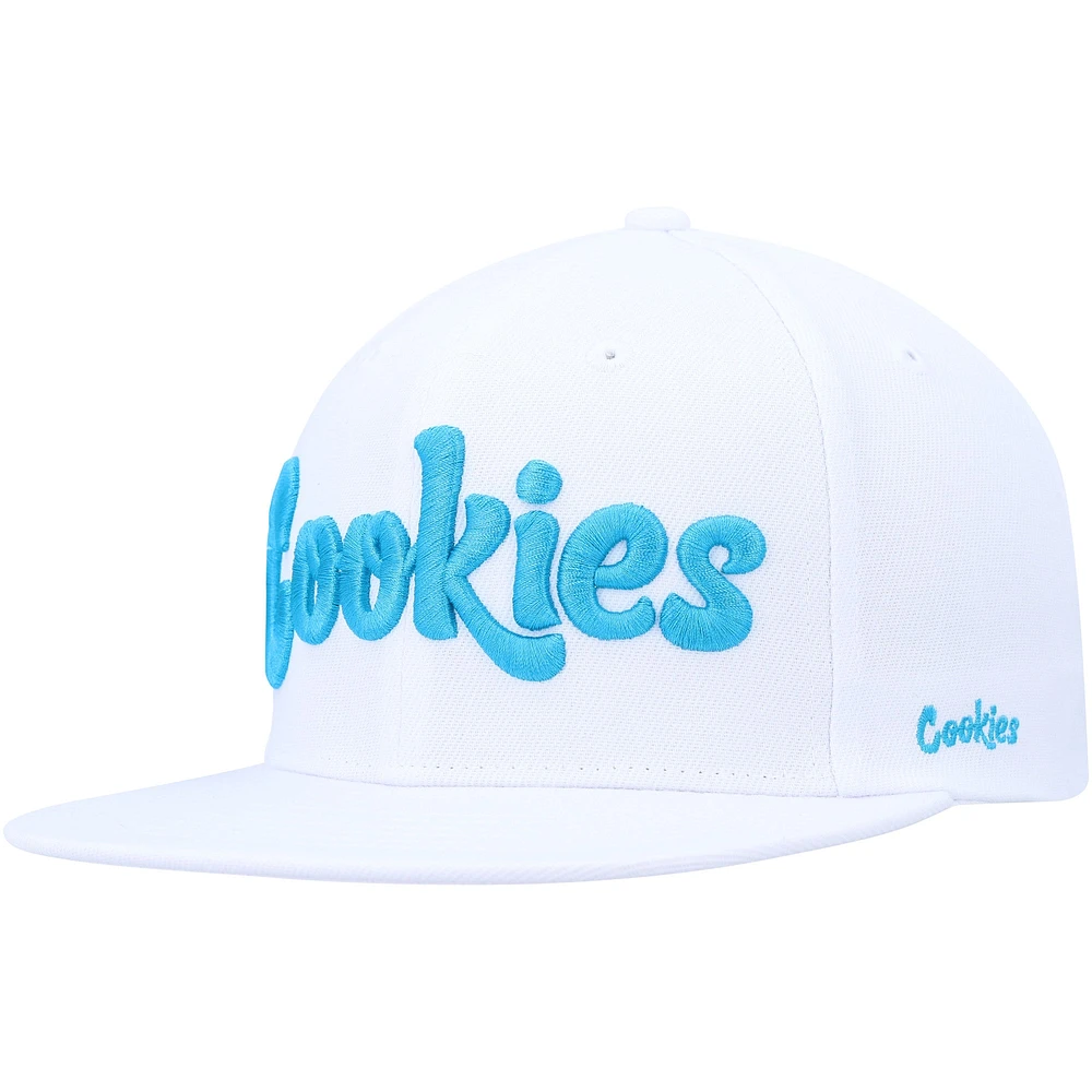 Men's Cookies Clothing White Original Logo Snapback Hat