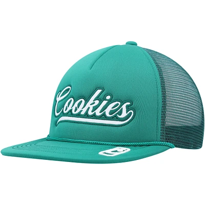 Men's Cookies Green Pack Talk Foam Trucker Snapback Hat