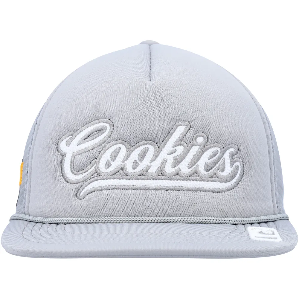 Men's Cookies Heather Gray Pack Talk Foam Trucker Snapback Hat