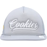 Men's Cookies Heather Gray Pack Talk Foam Trucker Snapback Hat