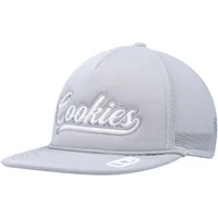 Men's Cookies Heather Gray Pack Talk Foam Trucker Snapback Hat