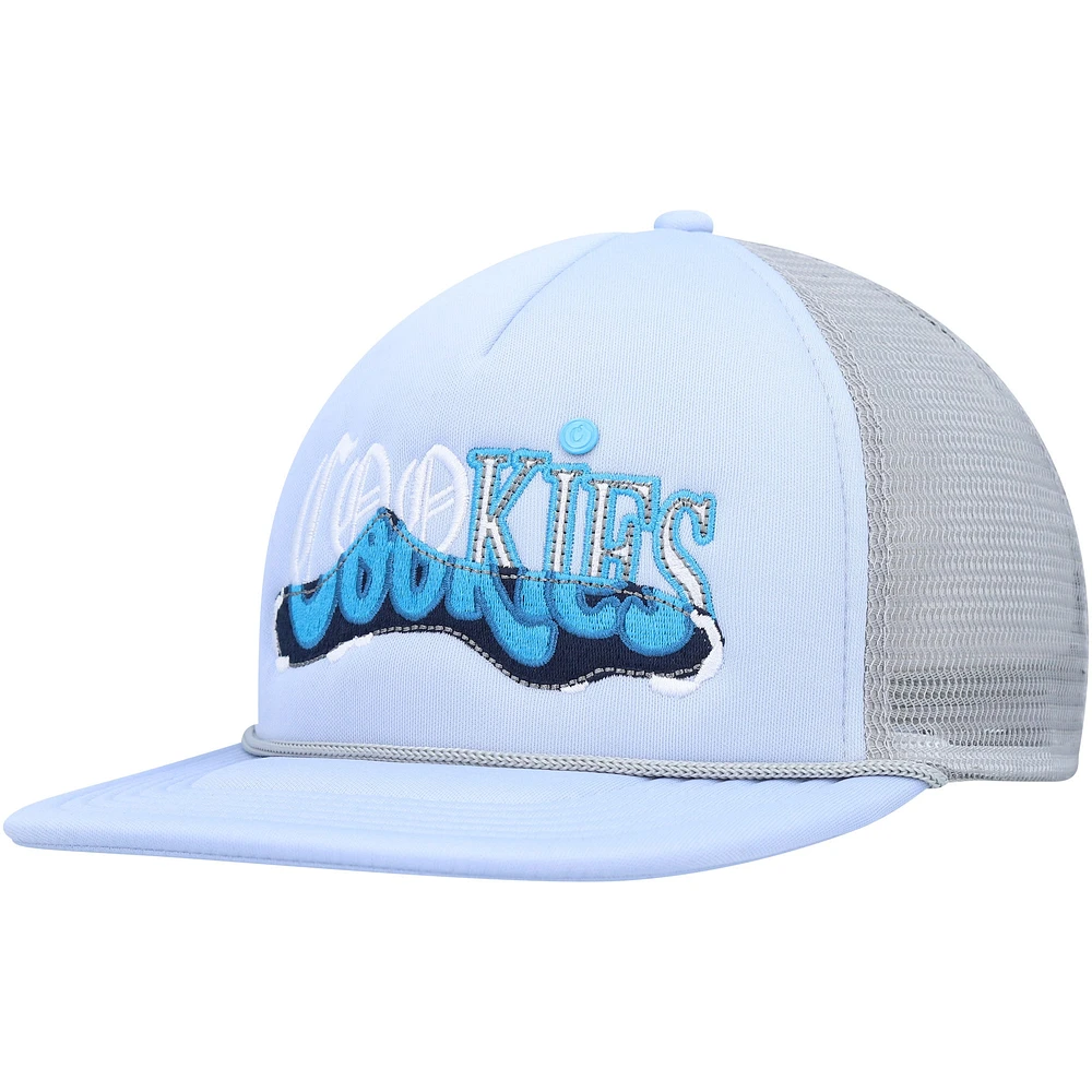 Casquette Snapback Cookies bleu clair/gris Upper Echelon Trucker pour hommes