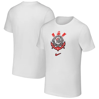 T-shirt Nike blanc avec écusson des Corinthians pour homme