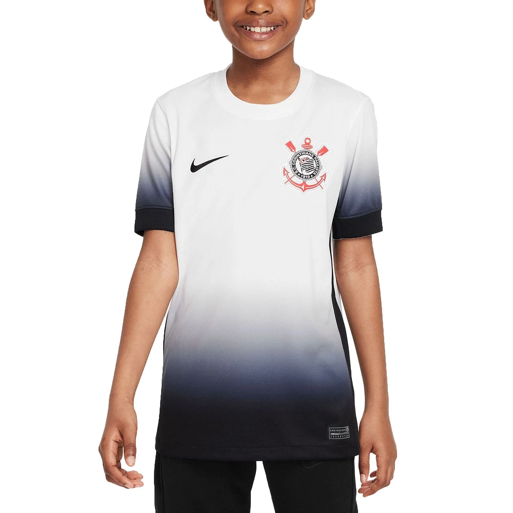 Maillot Nike blanc Corinthians 2024/25 domicile réplique pour enfant