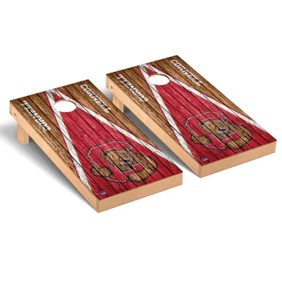 Cornell Big Red 2' x 4' Triangle Weathered Regulation Cornhole Board Set