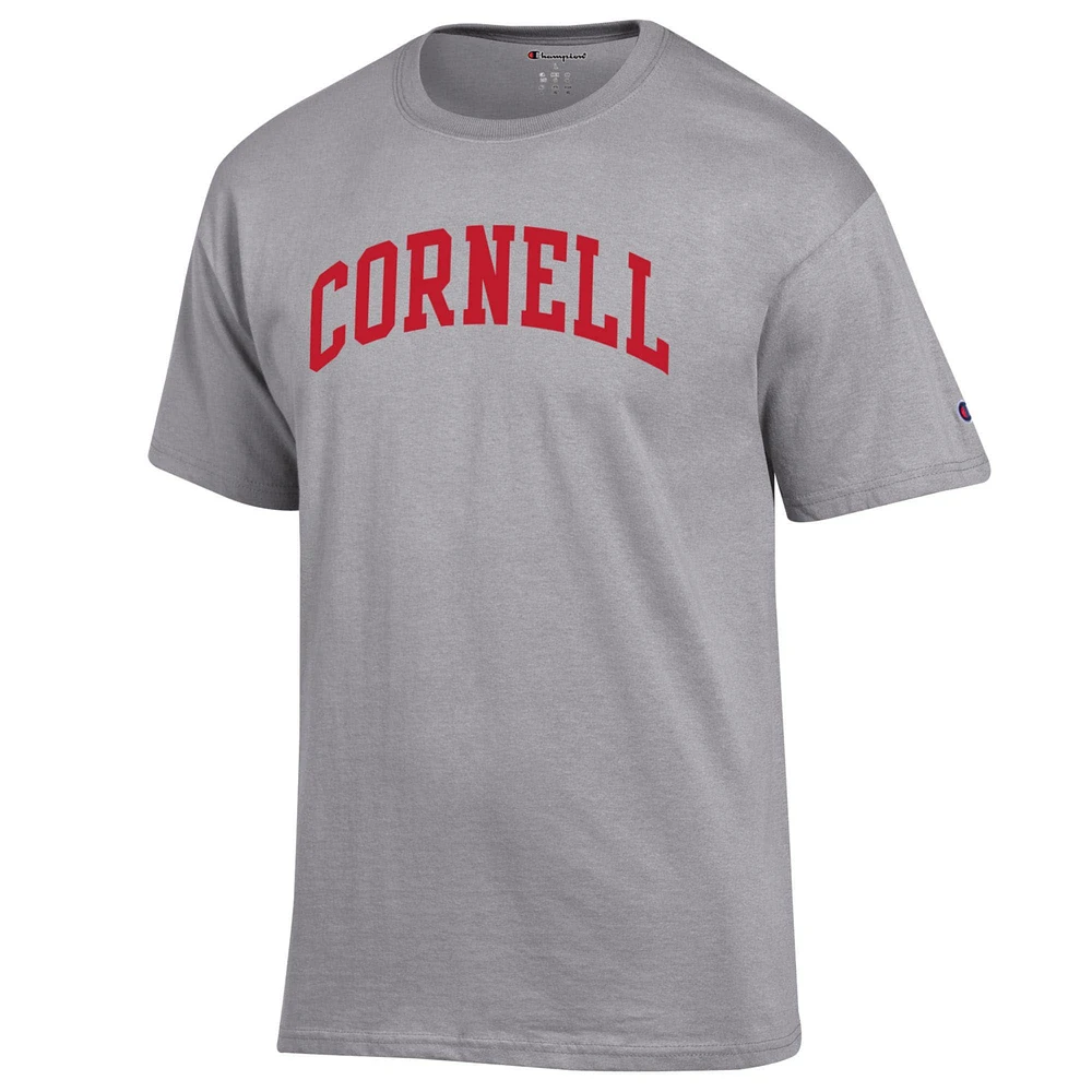 Men's Champion  Heather Gray Cornell Big Red Basic Arch T-Shirt