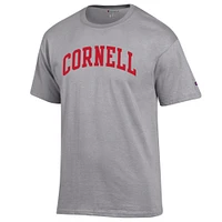 Men's Champion  Heather Gray Cornell Big Red Basic Arch T-Shirt
