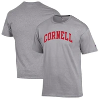 Men's Champion  Heather Gray Cornell Big Red Basic Arch T-Shirt