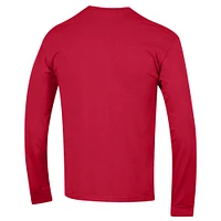 Men's Champion  Red Cornell Big Basic Arch Long Sleeve T-Shirt