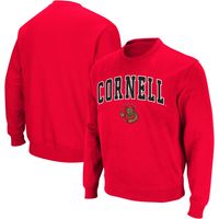 Men's Colosseum Red Cornell Big Arch & Logo Crew Neck Sweatshirt