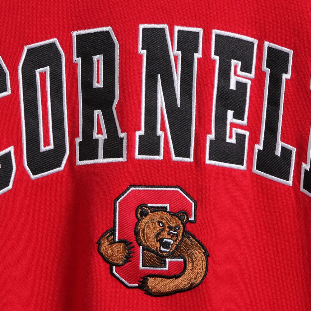 Men's Colosseum Red Cornell Big Arch & Logo Crew Neck Sweatshirt