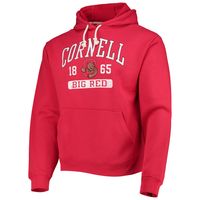 Men's League Collegiate Wear Red Cornell Big Volume Up Essential Fleece Pullover Hoodie