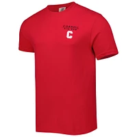 T-shirt rouge Cornell Big Red Landscape Shield pour homme