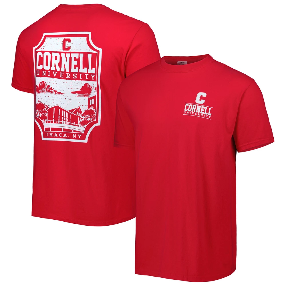 Men's Red Cornell Big Logo Campus Icon T-Shirt