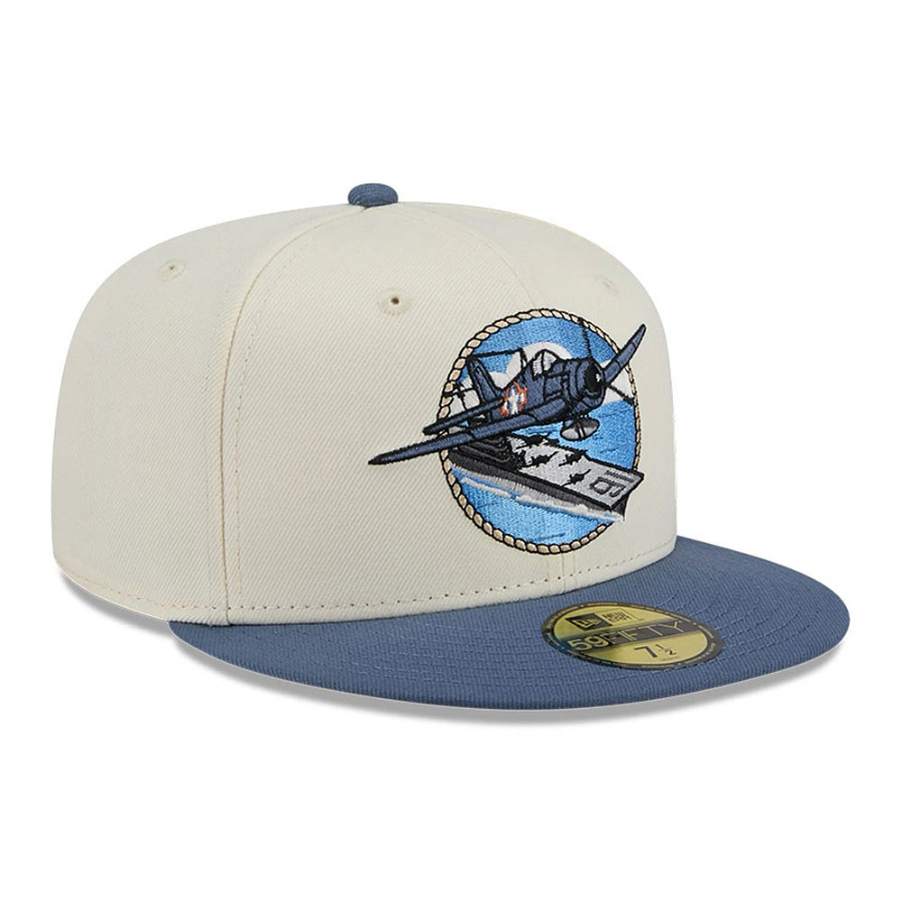 Casquette ajustée 59FIFTY pour homme New Era, crème, Corpus Christi Hooks Theme Nights