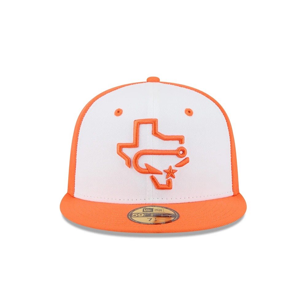 Casquette ajustée 59FIFTY blanche New Era Corpus Christi Hooks pour homme