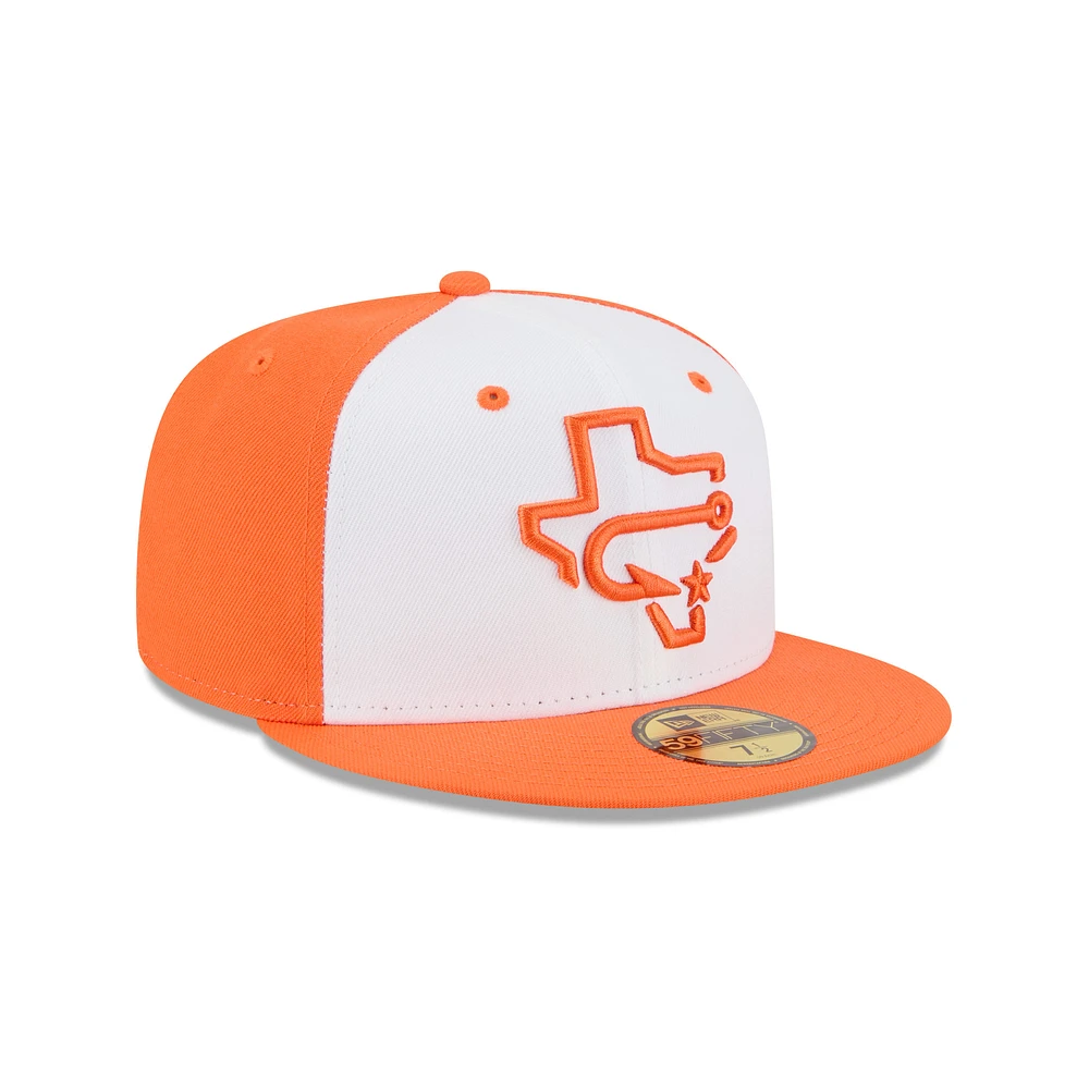 Casquette ajustée 59FIFTY blanche New Era Corpus Christi Hooks pour homme
