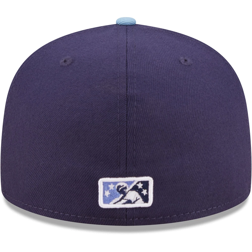Men's New Era Navy Corpus Christi Hooks Authentic Collection 59FIFTY Fitted Hat