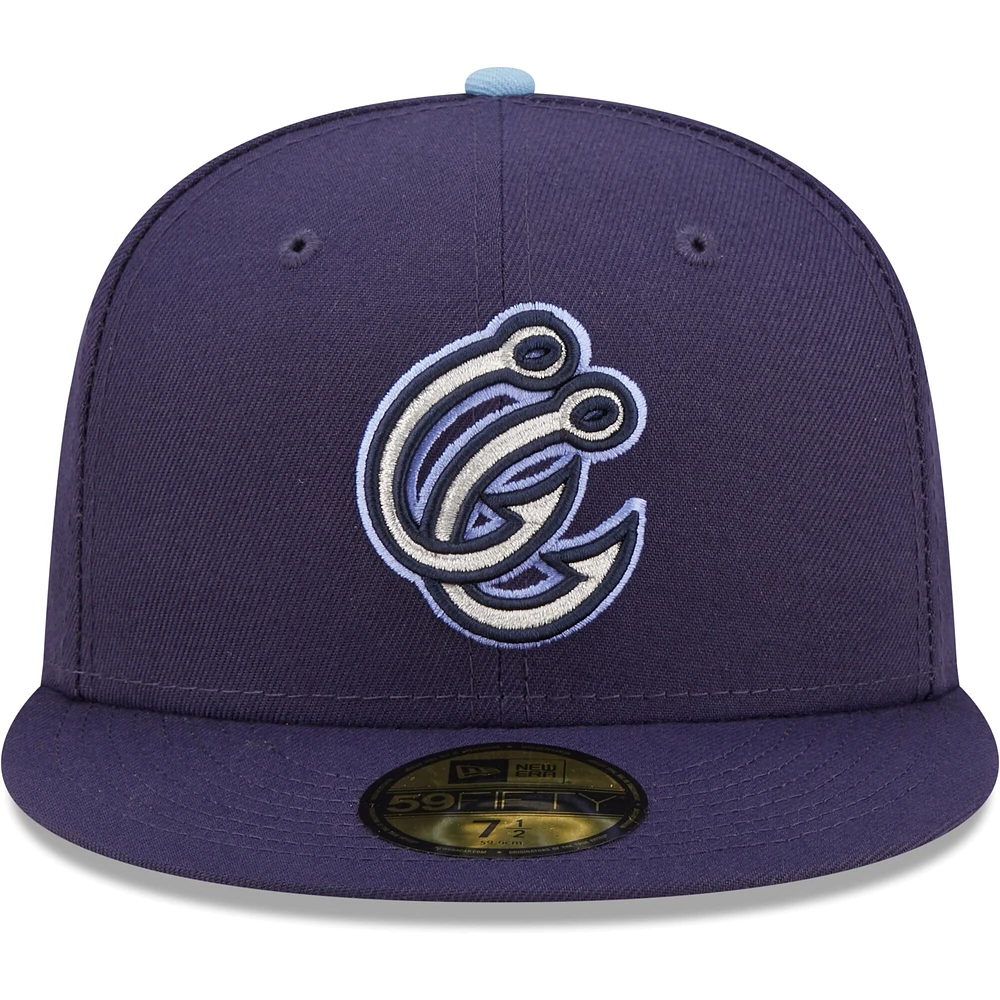 Casquette ajustée 59FIFTY pour homme bleu marine Corpus Christi Hooks Authentic Collection New Era
