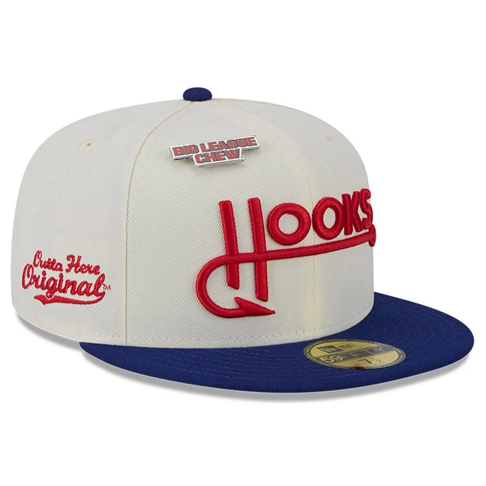 Casquette ajustée 59FIFTY New Era blanche Corpus Christi Hooks Big League Chew Original pour hommes