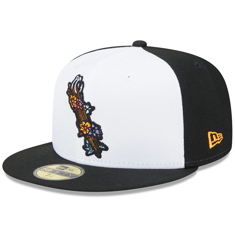 Casquette ajustée New Era Corpus Christi Hooks Theme Nights Día De Los 59FIFTY blanche pour homme