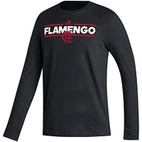 T-shirt adidas CR Flamengo Dassler à manches longues pour hommes, noir