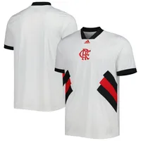 Men's adidas White CR Flamengo Football Icon Jersey