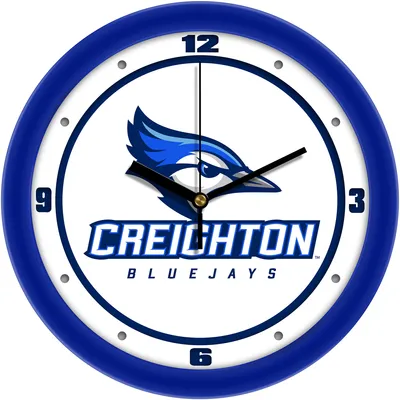 Creighton Bluejays 11.5'' Suntime Premium Glass Face Traditional Logo Wall Clock