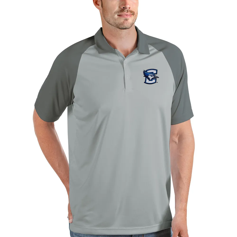 Carolina Panthers Antigua Nova Polo - Gray/Steel