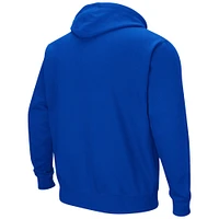 Men's Colosseum Blue Creighton Bluejays Arch and Logo Pullover Hoodie