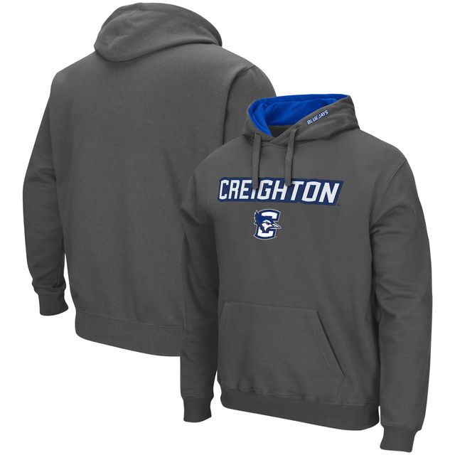 Chandail à capuchon Colosseum Charcoal Creighton Bluejays Arch and Logo pour hommes