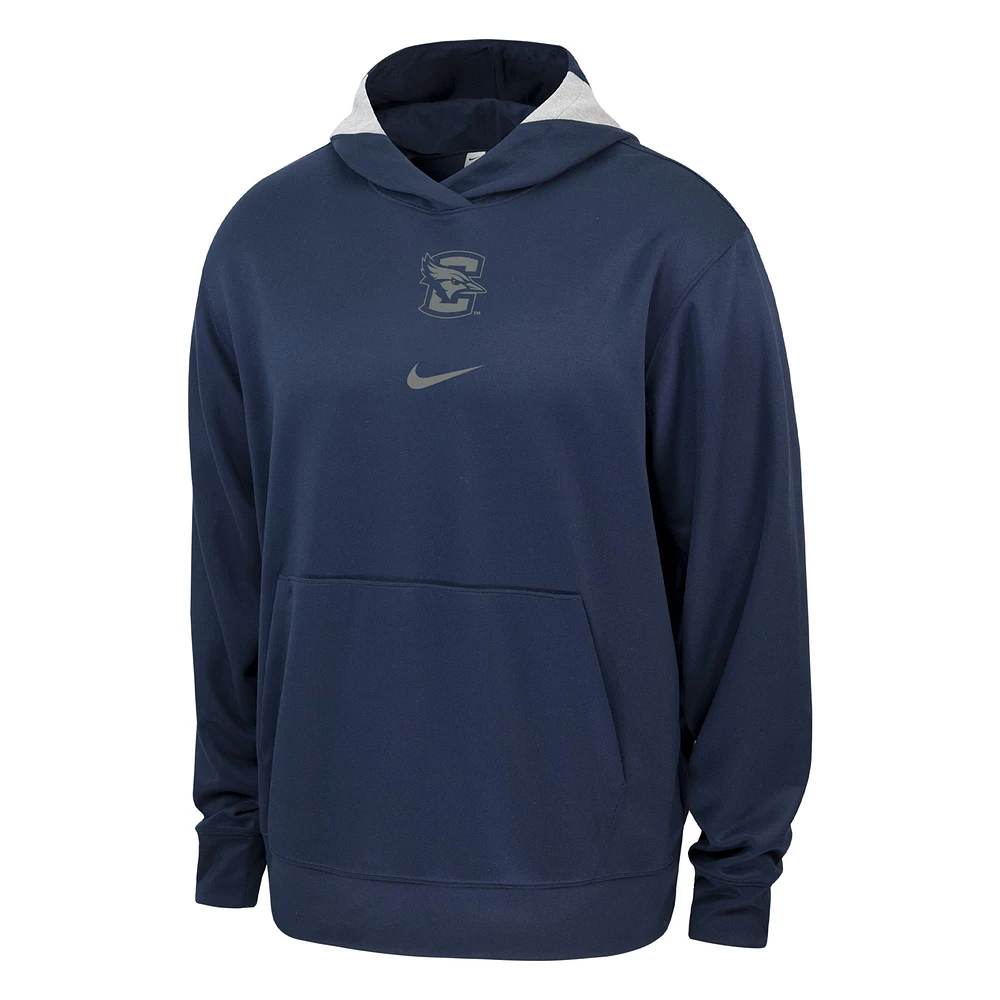 Men's Nike Navy Creighton Bluejays Basketball Spotlight Performance Pullover Hoodie