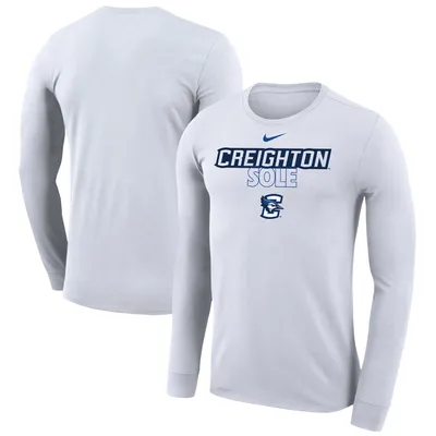 Creighton Bluejays Nike 2023 On Court Bench Long Sleeve T-Shirt - White