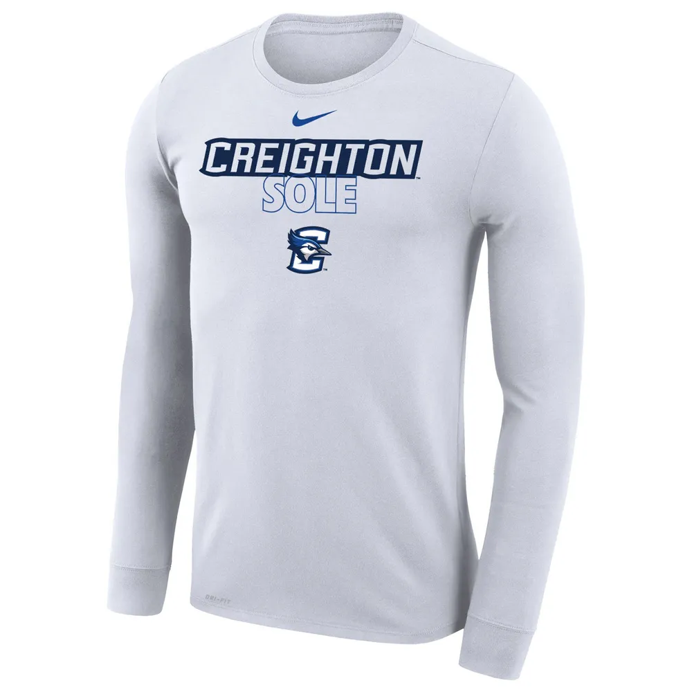 Nike  White Creighton Bluejays 2023 On Court Bench Long Sleeve T-Shirt