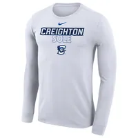 T-shirt à manches longues Nike Creighton Bluejays 2023 On Court Bench blanc