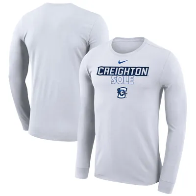 Nike  White Creighton Bluejays 2023 On Court Bench Long Sleeve T-Shirt