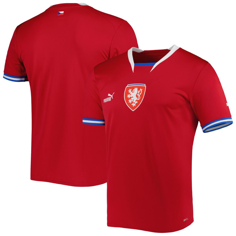 Men's Puma Red Czech Republic National Team 2022/23 Home Replica Jersey