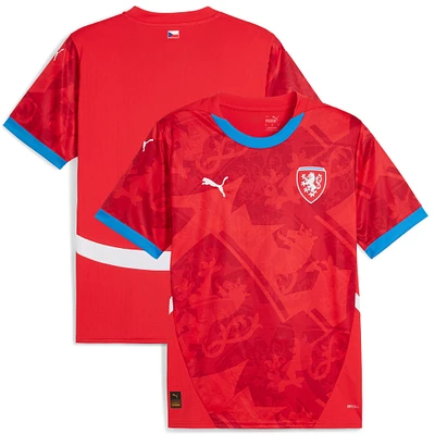 Men's Puma  Red Czech Republic National Team 2024 Home Replica Jersey