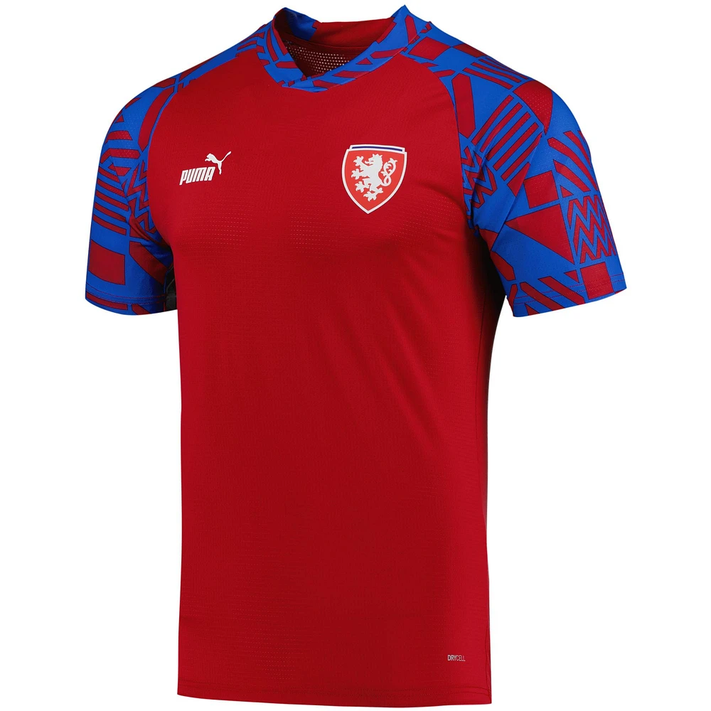 Men's Puma Red Czech Republic National Team Pre-Match V-Neck Top