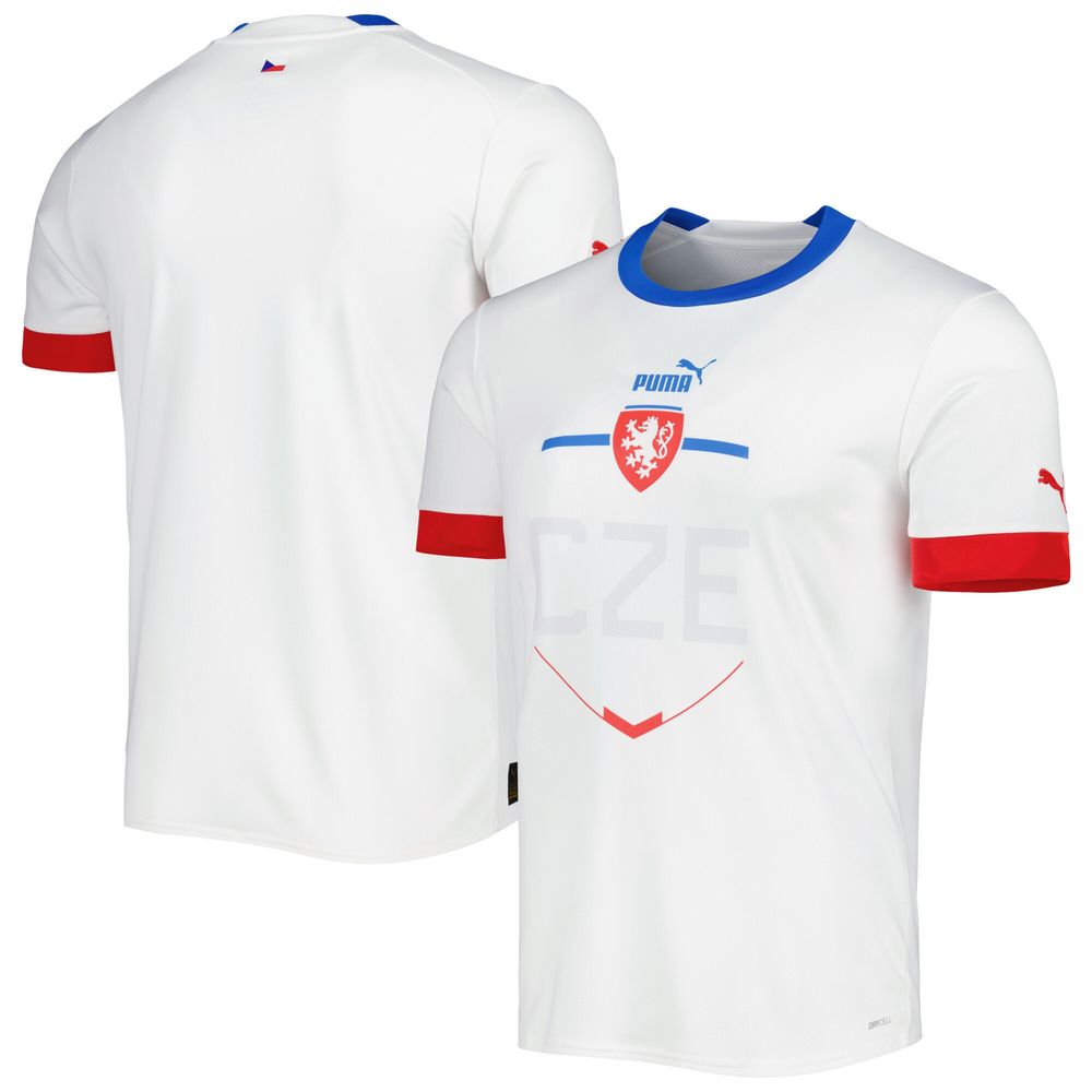 Men's Puma White Czech Republic National Team 2022/23 Away Replica Jersey