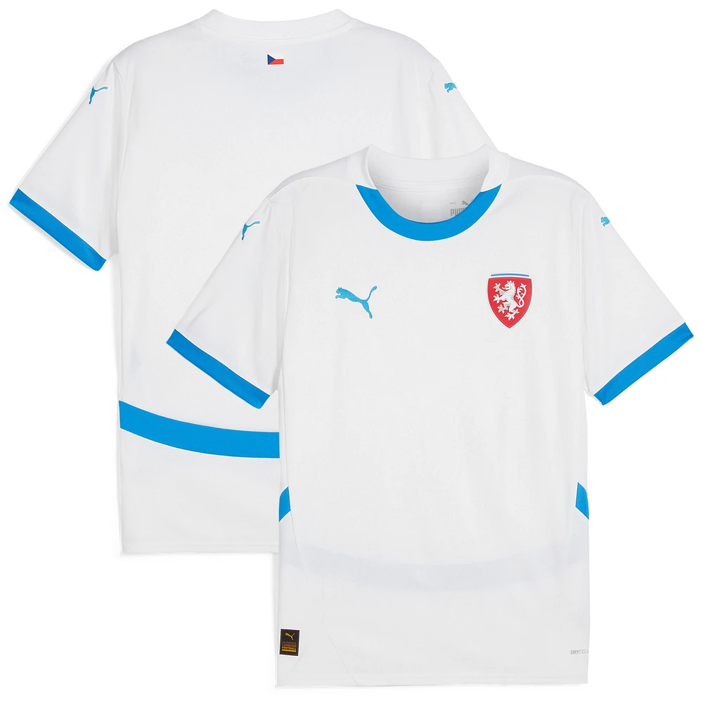 Men's Puma  White Czech Republic National Team 2024 Away Replica Jersey