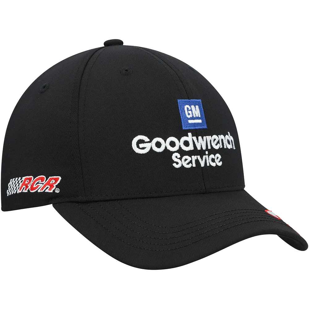 Casquette réglable Dale Earnhardt Goodwrench Legend noire avec drapeau à damier pour homme