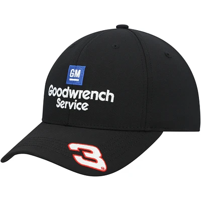 Casquette réglable Dale Earnhardt Goodwrench Legend noire avec drapeau à damier pour homme