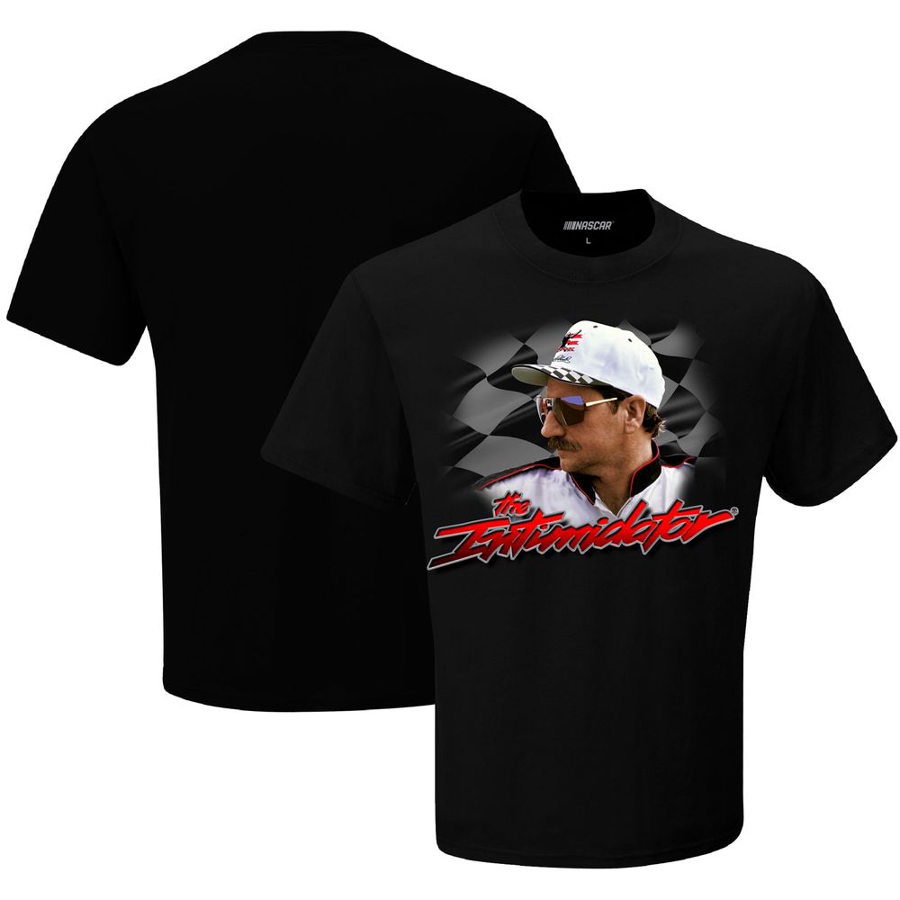 Men's Checkered Flag Black Dale Earnhardt Intimidator T-Shirt